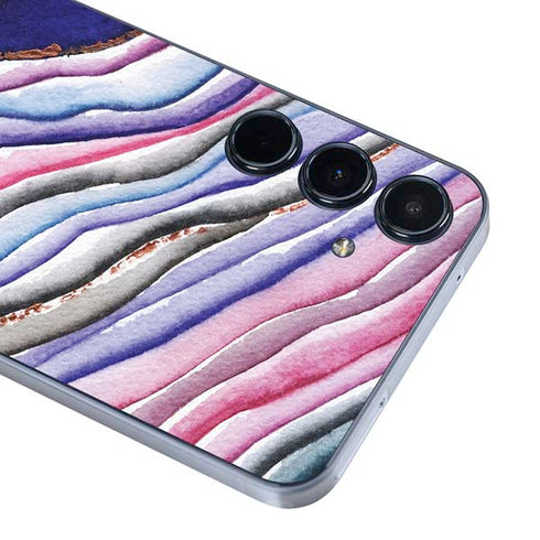 Violet Watercolor Geode Galaxy A35 5G Skin